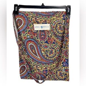 April Cornell Crossbody Market/Tote Bag Lightweight Cotton Paisley Cottagecore